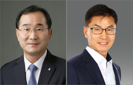 (왼쪽부터) 문창환 디지털그룹장, 박청준 혁신금융그룹장 (IBK기업은행 제공)